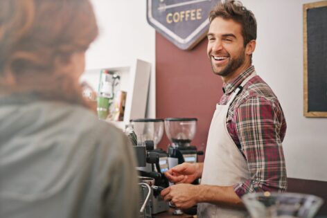 Smiling barista